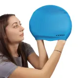 Indigo Sports Шапочка для плавания INDIGO XL силиконовая для длинных волос, Uniwersalny dziecko, Серый — фото 5