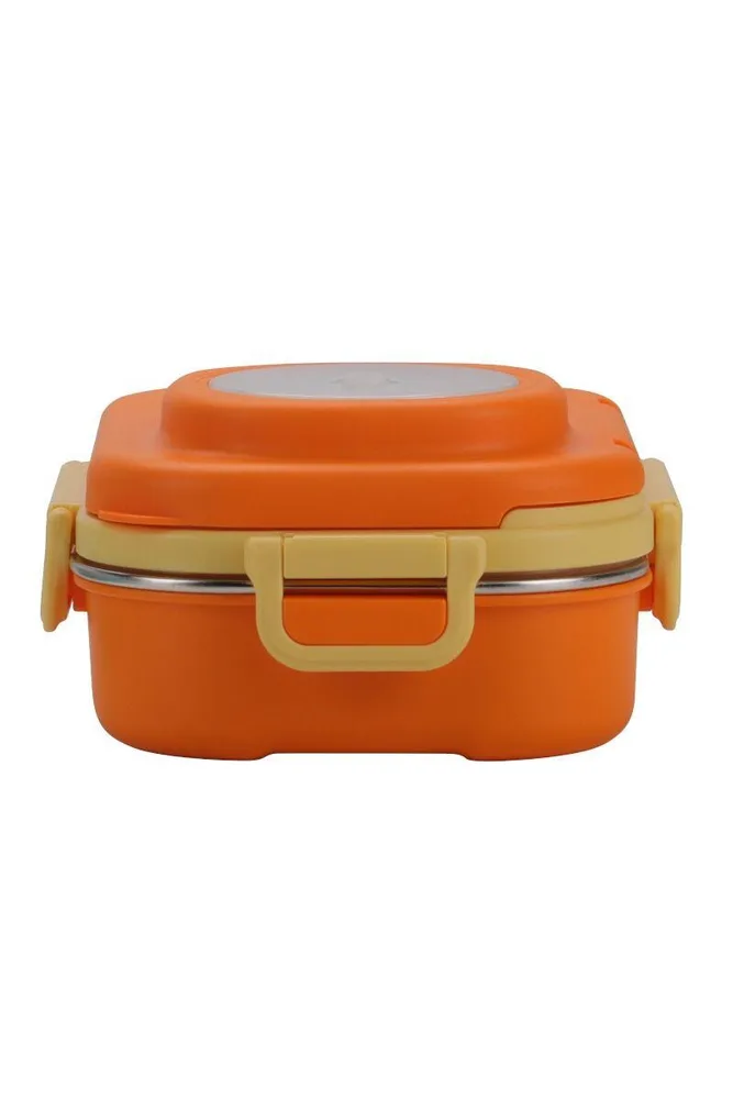Uzspace Контейнер для еды Lunch Box 8021 600 мл, 600 ml, Оранжевый