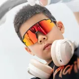Очки велосипедные детские ROCKBROS поляризационные черные — фото 6