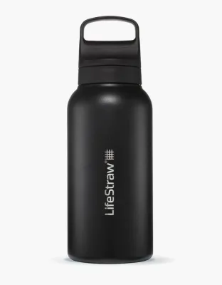 Бутылка-фильтр LifeStraw Go 2.0 стальная 1 л Steel Black