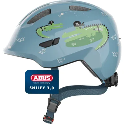 Детский велосипедный шлем ABUS Smiley 3.0 голубой глянцевый