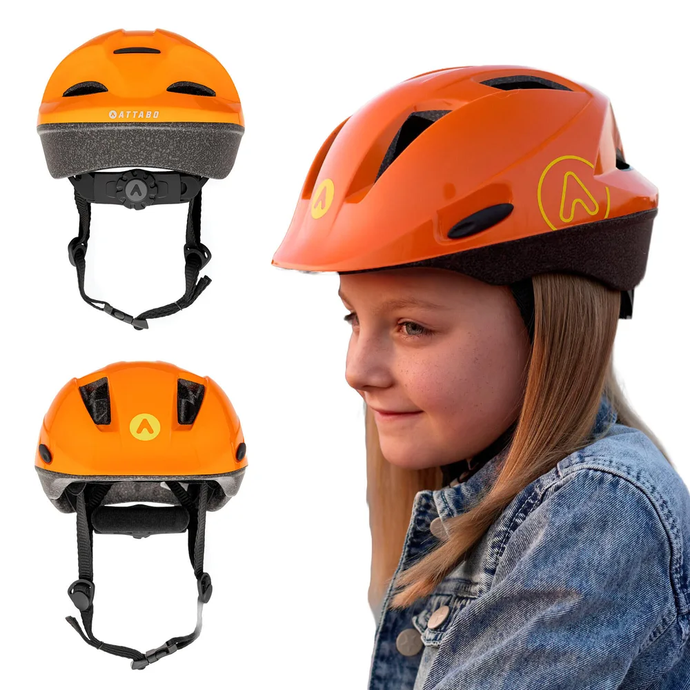 Шлем велосипедный детский ATTABO Hinge, S, Оранжевый