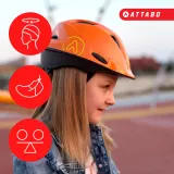 Шлем велосипедный детский ATTABO Hinge, S, Оранжевый — фото 2