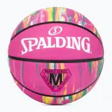 Мяч баскетбольный Spalding Marble, 7, Розовый — фото 5
