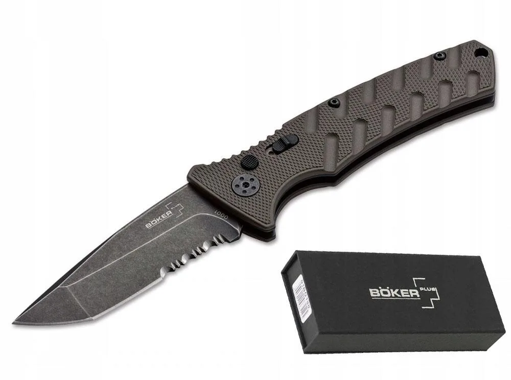 Нож складной автоматический Böker Plus Strike Coyote Tanto 01BO425