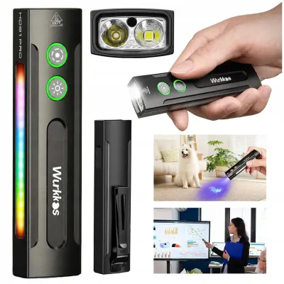 Туристический фонарь Wurkkos HD01 Pro с УФ-лампой, лазером и RGB-подсветкой