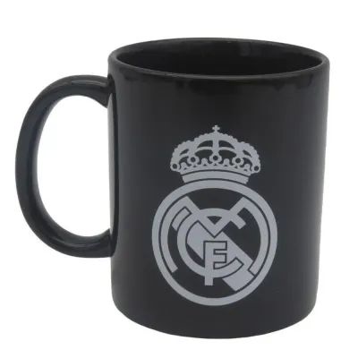 Кружка керамическая Real Madrid в подарочной упаковке 325 мл, чёрная