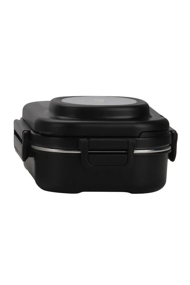 Uzspace Контейнер для еды Lunch Box 8021 600 мл, 600 ml, Чёрный
