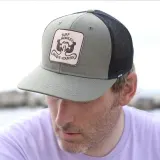 Кепка трекер Surf Monkey из переработанного полиэстера, 6 панелей, оливковая — фото 2