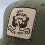 Кепка трекер Surf Monkey из переработанного полиэстера, 6 панелей, оливковая — фото 4