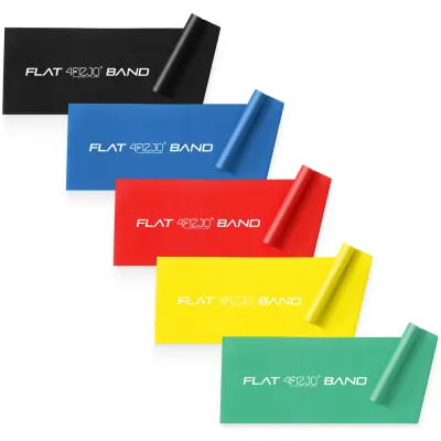 Набор из 5 эластичных лент 4FIZJO FLAT BAND 2 м, 1-15 кг