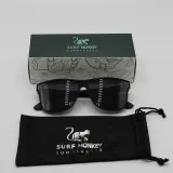 Солнцезащитные очки унисекс Surf Monkey, поляризация, UV400, TAC, чёрные — фото 5