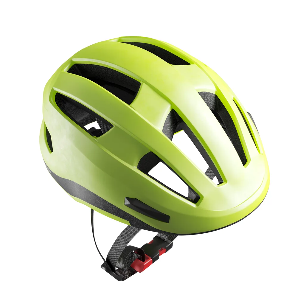 Шлем велосипедный городской Btwin 500 FLUO