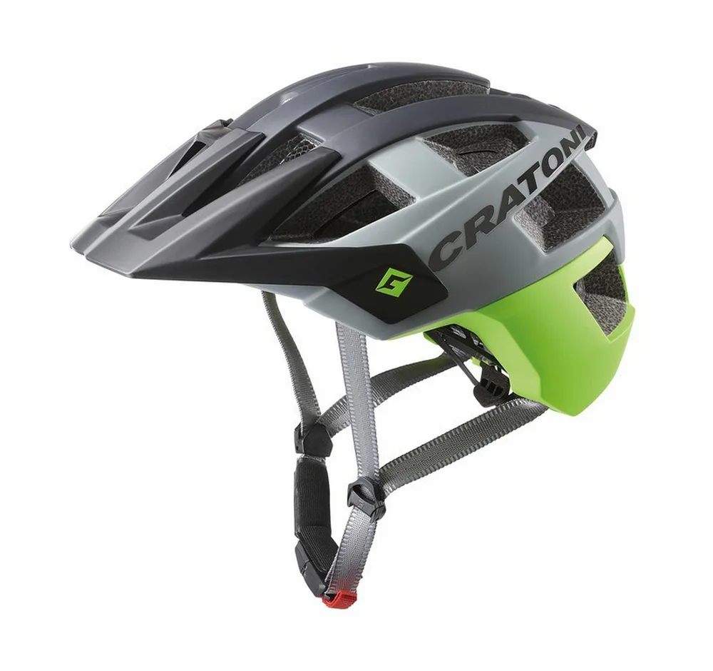 Велосипедный шлем Cratoni AllSet MTB чёрный лаймовый матовый