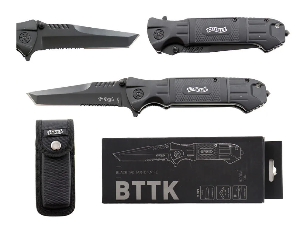 Нож складной Walther Black Tac Tanto