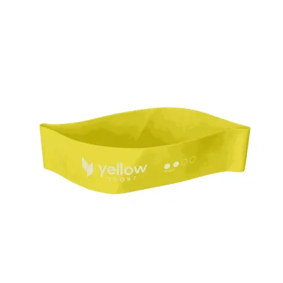 100% Резиновая петля для тренировок yellowLOOP жёлтая, сопротивление 5-10 кг