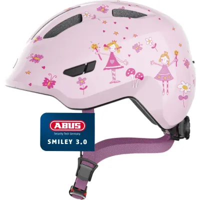 Шлем велосипедный детский ABUS Smiley 3.0 Princess розовый