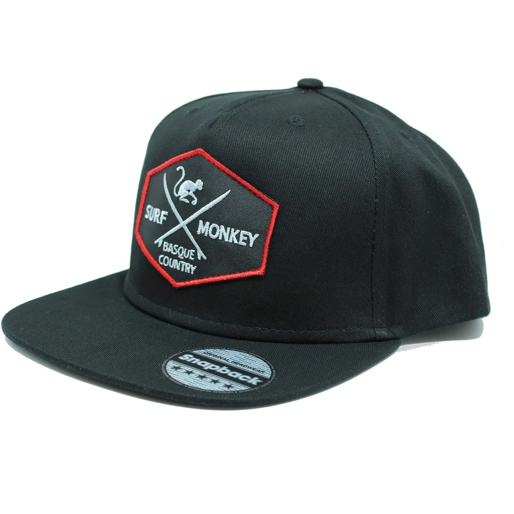 Surf Monkey Кепка трекер с плоским козырьком Snapback, для взрослых, один размер (чёрная)