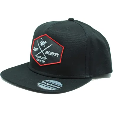 Surf Monkey Кепка трекер с плоским козырьком Snapback, для взрослых, один размер (чёрная)