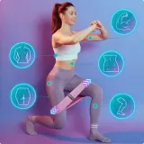 Тканевые резиновые петли REVITY Hip Bands, набор 3 шт. с планом тренировок в PDF — фото 2