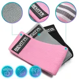 Тканевые резиновые петли REVITY Hip Bands, набор 3 шт. с планом тренировок в PDF — фото 4