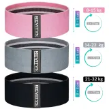 Тканевые резиновые петли REVITY Hip Bands, набор 3 шт. с планом тренировок в PDF — фото 5