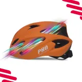 Шлем велосипедный для взрослых Pro Sport Lights оранжевый — фото 5