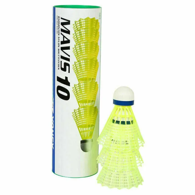 Воланы для бадминтона Yonex Mavis 10, туба 6 штук