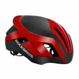 Шлем велосипедный Rockbros TT-30 чёрный с красным — фото 4