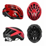 Шлем велосипедный Rockbros TT-30 чёрный с красным — фото 5