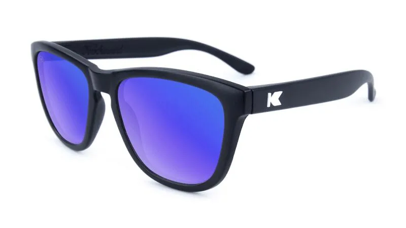 Солнцезащитные очки Knockaround Premium чёрные, категория 3, поляризация