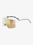 Велосипедные очки Uvex MTN Perform S белые матовые с золотистой зеркальной линзой — фото 1