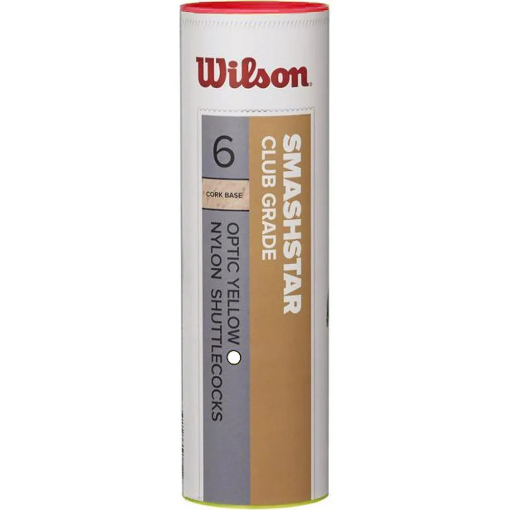 Воланы для бадминтона Wilson Smashstar, 6 шт, белые, скорость 79