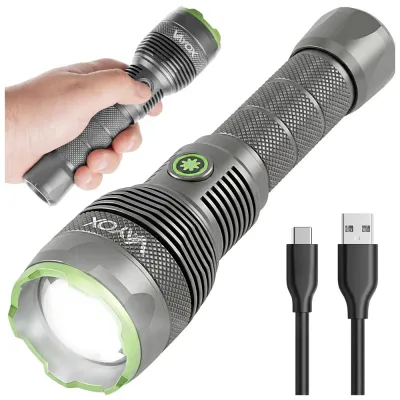 Аккумуляторный фонарь Vayox VA0462 водонепроницаемый с зумом, 5000 лм