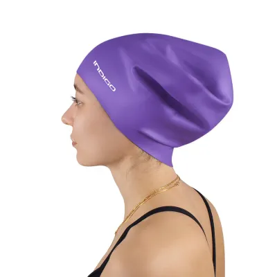 Indigo Sports Шапочка для плавания INDIGO XXL силиконовая для длинных волос