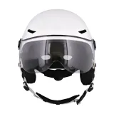 Шлем T'nB Visor с козырьком и прозрачным щитком, размер L 58-62 см, белый — фото 2
