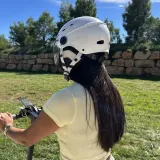Шлем T'nB Visor с козырьком и прозрачным щитком, размер L 58-62 см, белый — фото 5