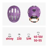 Детский велосипедный шлем Abus Smiley 3.0 с фиолетовой блестящей звездой — фото 5