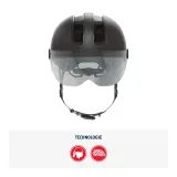 Велосипедный шлем Abus Hud-Y Ace, 57 - 61 cm, Чёрный — фото 2
