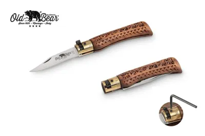 Нож складной Antonini Old Bear Carved Walnut XS Stainless BL