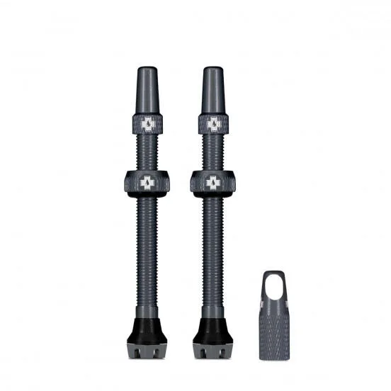 Ниппели бескамерные Muc-Off Tubeless Valve 60 мм серые
