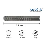 Дротики Keltik The Pulse Caliber 80% вольфрам, 21 г, стальной наконечник — фото 4