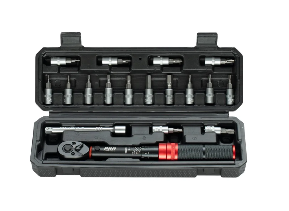 Набор динамометрических ключей Pro Sport Lights Compact 1/4 дюйма 1-10 Нм, 16 бит