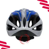 Велосипедный шлем Pro Sport Lights для взрослых, сине-белый — фото 3