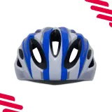 Велосипедный шлем Pro Sport Lights для взрослых, сине-белый — фото 6
