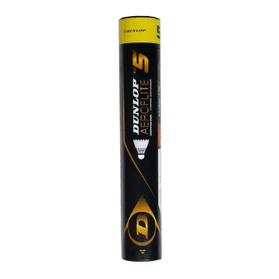 Перьевые воланы для бадминтона Dunlop Aeroflite 5 s77, 12 шт