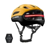 Шлем велосипедный умный Rockbros GlowGuard со светодиодной подсветкой и пультом — фото 1