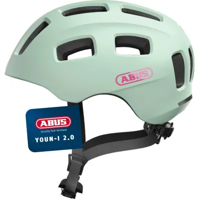 Шлем велосипедный Abus Youn-I 2.0, 52-57 cm, Мятный синий