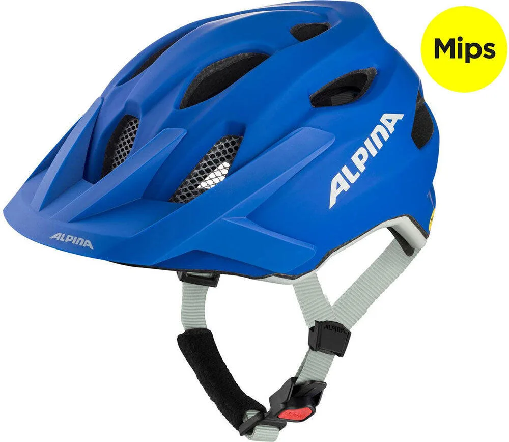 Шлем велосипедный детский Alpina Apax Jr. Mips, матовый синий