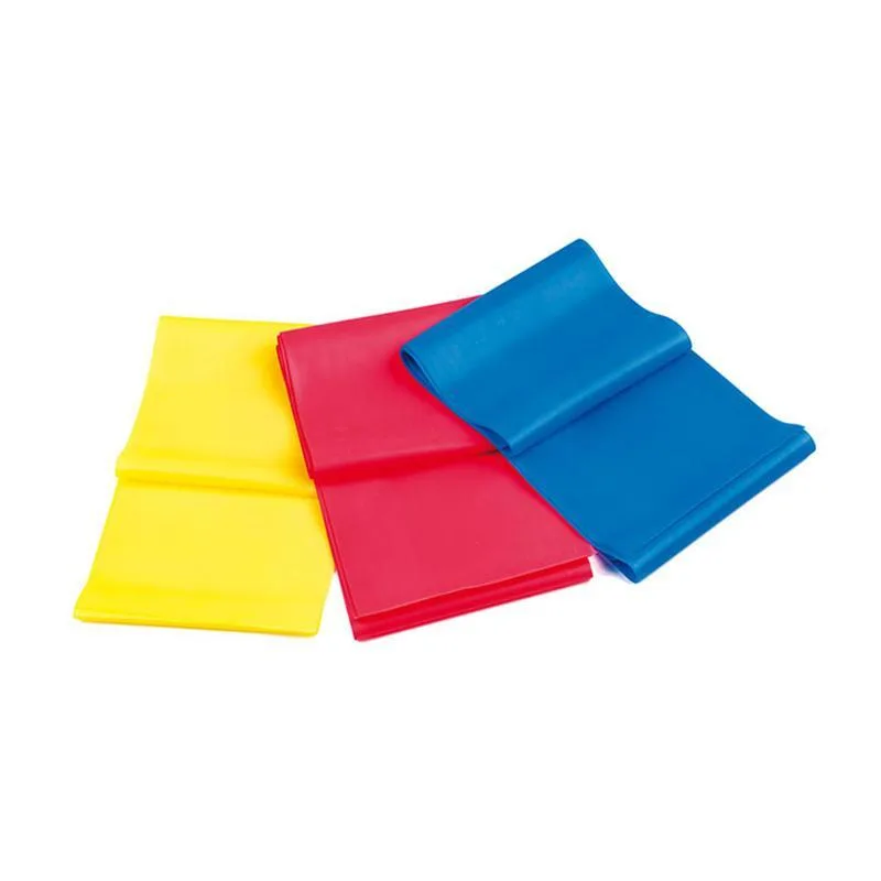 Фитнес-лента JK Fitness жёлтая 150 см, слабое сопротивление